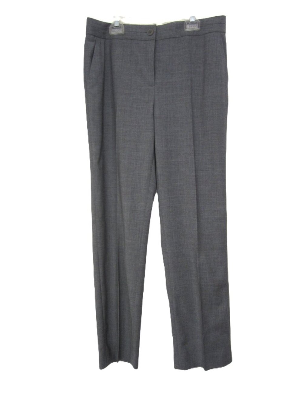Talbots Size 8P Heritage Straight Wool Blend Pants Gray Office Business Dress